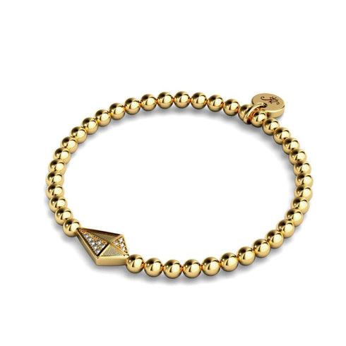 Cerf-volant | Or 18 carats | Bracelet à breloques en cristal